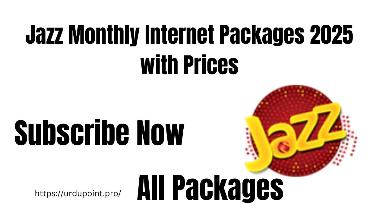 Jazz Monthly Internet Packages 2025 with Prices