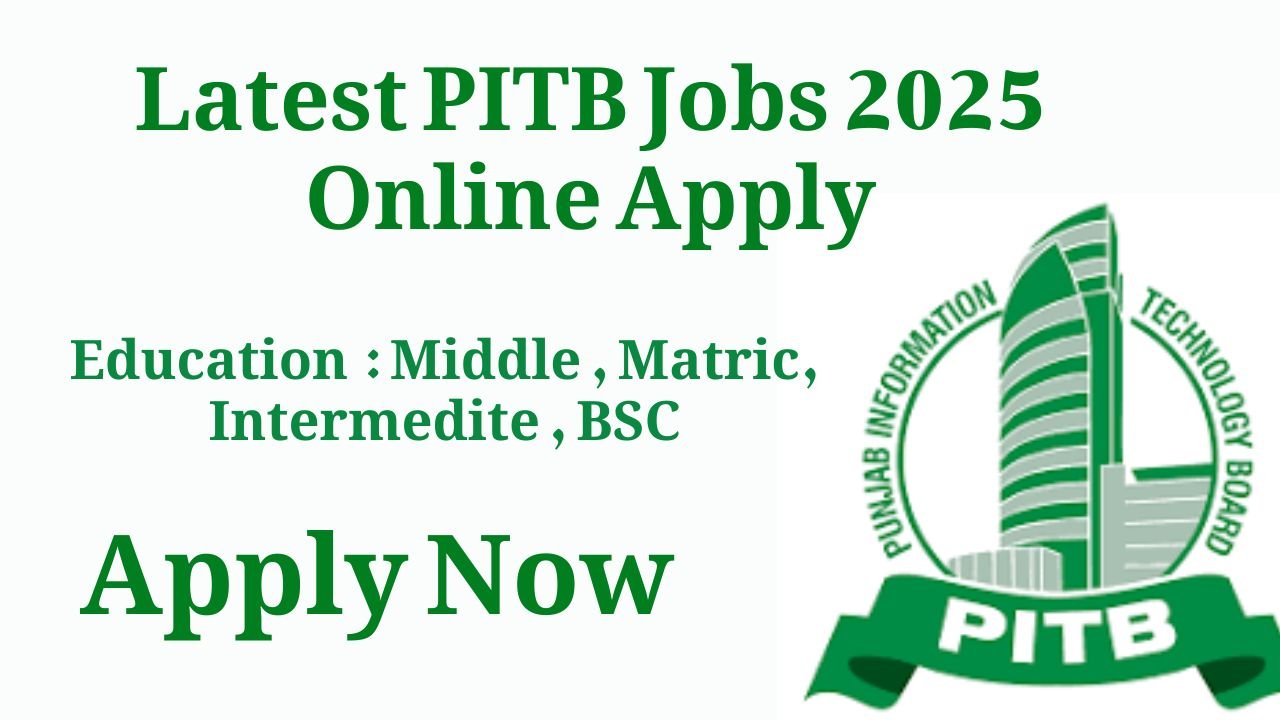 Latest PITB Jobs 2025 Online Apply