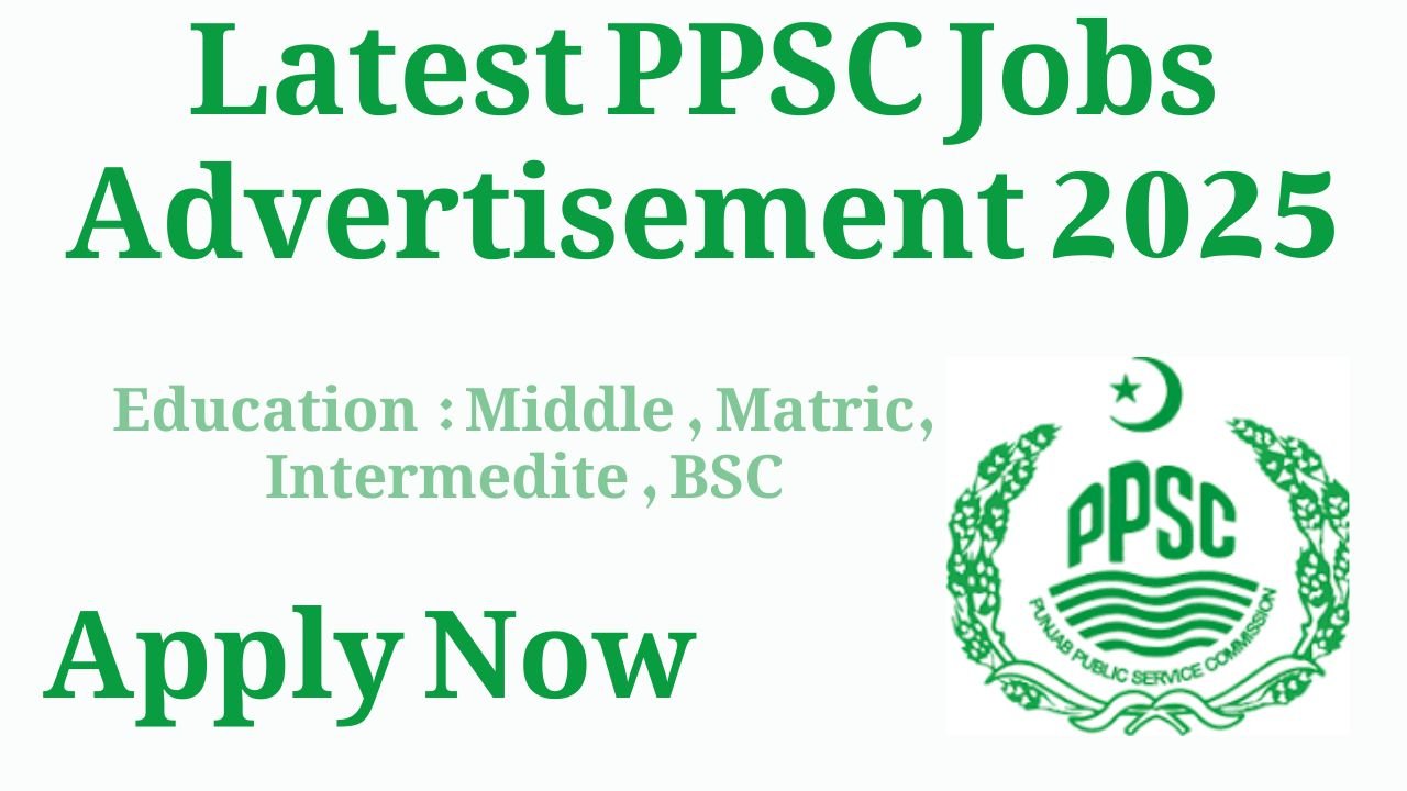 Latest PPSC Jobs Advertisement 2025