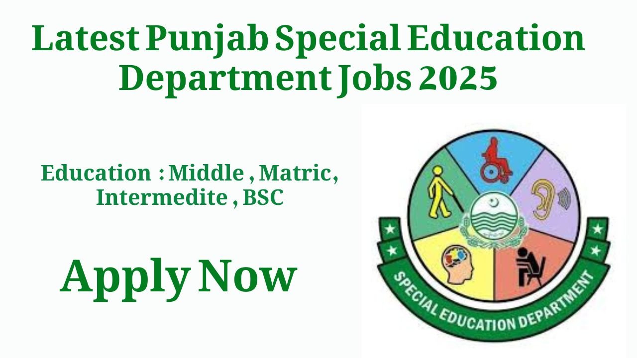 Latest Punjab Special Education Department Jobs 2025